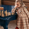 marmar copenhagen dalja long sleeve dress llama check