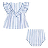 tartine et chocolate blouse and bloomers set blue