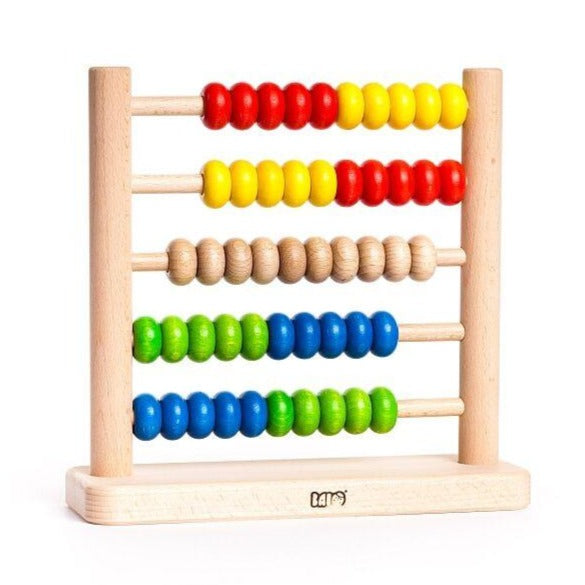 little poland gallery abacus 50, children's wooden toys teach math color skills