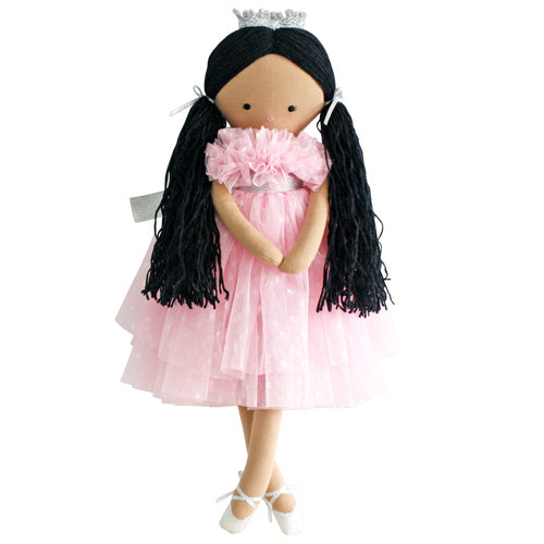 alimrose penelope princess pink spot tulle, kids cotton dolls