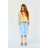 a monday in copenhagen sara skirt pearl blue, girl's cotton denim skirts