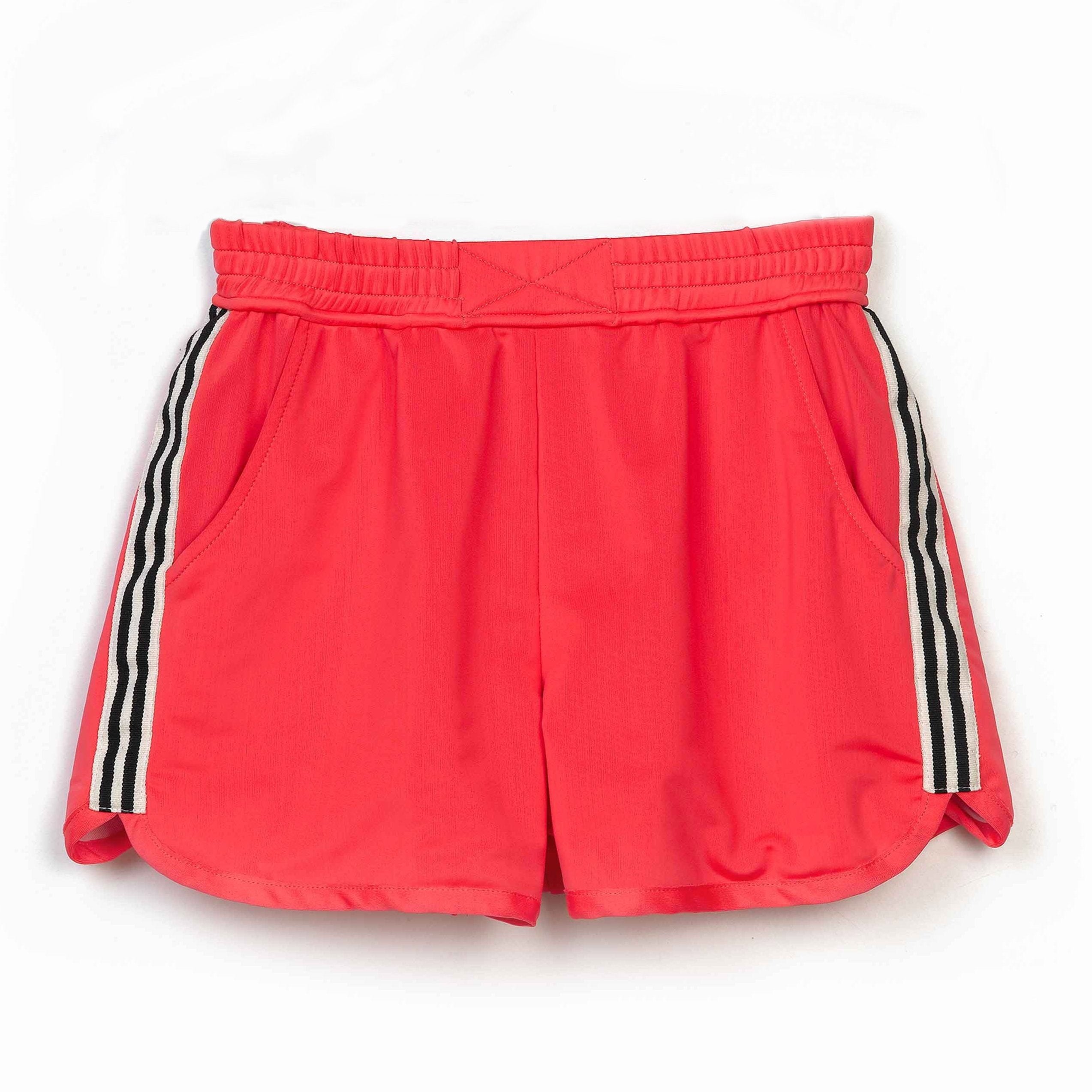 Andorine side stripe running shorts - Black