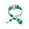 arsene & les pipelettes check headband bow green