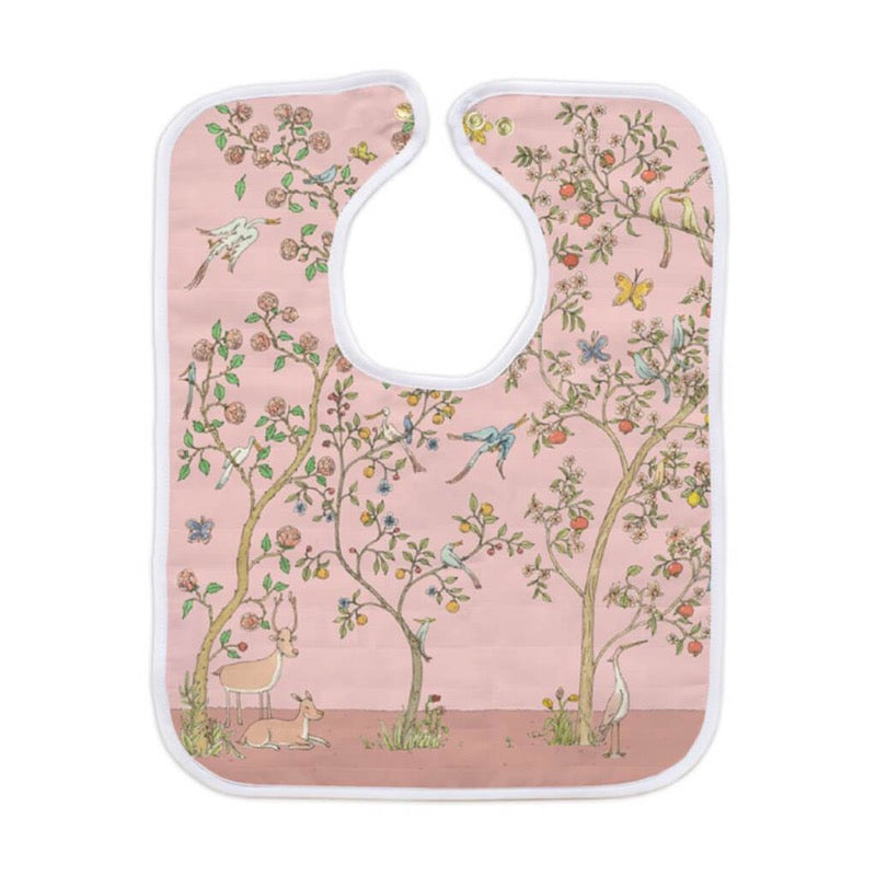 atelier choux large bib in bloom pink