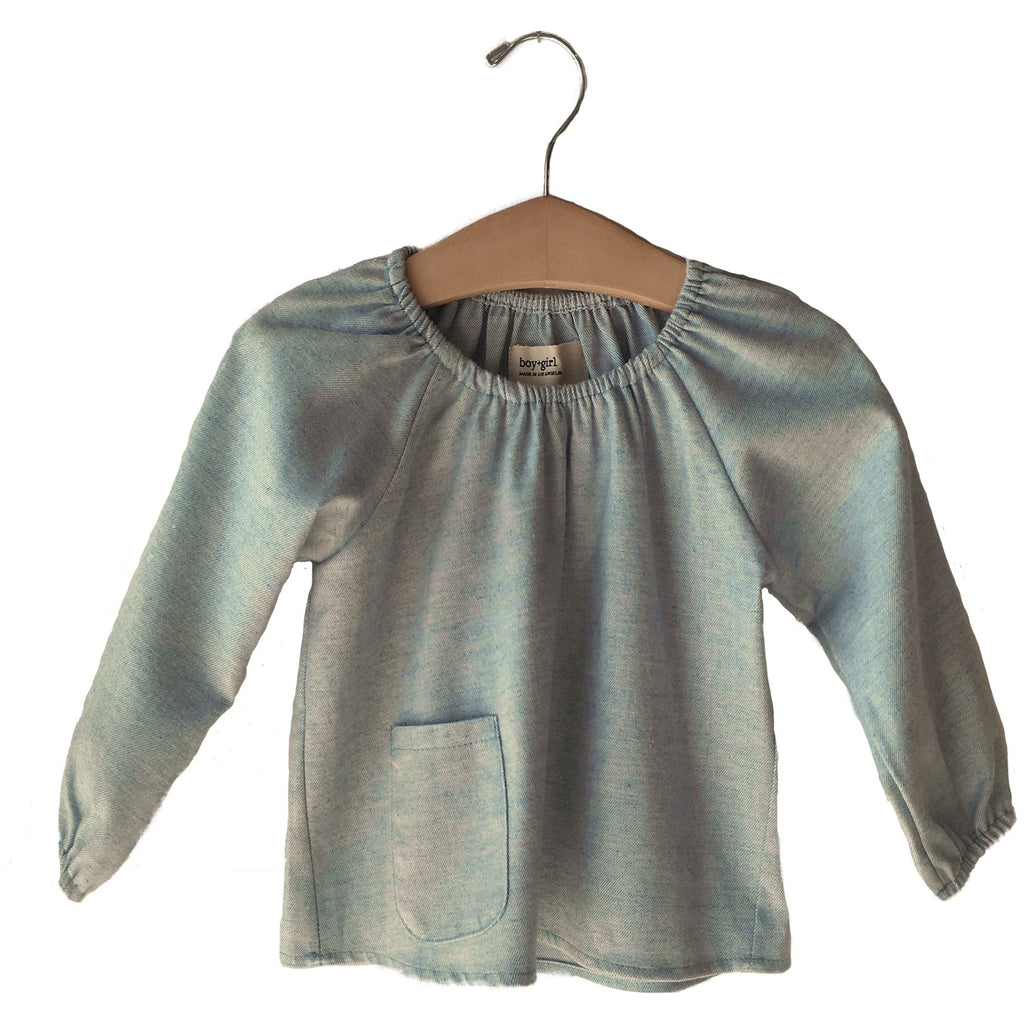 boy+girl peasant top baby blue - kodomo