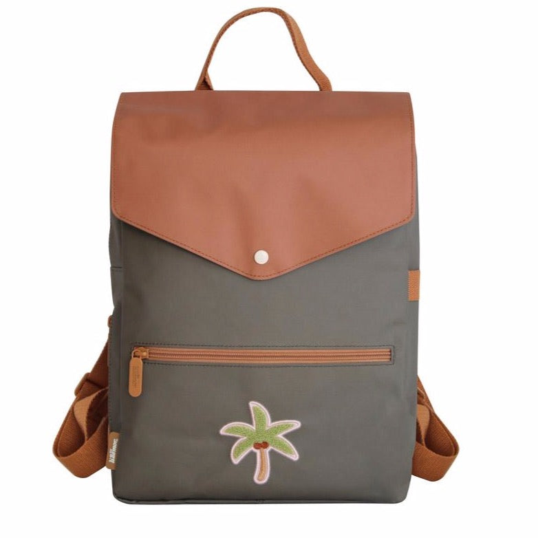 Kodomo Boston, Eef Lillemor Tropical Patch Backpack Palm Tree, Grey