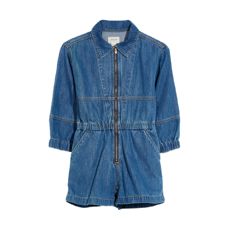 bellerose piloot overalls blue bleach