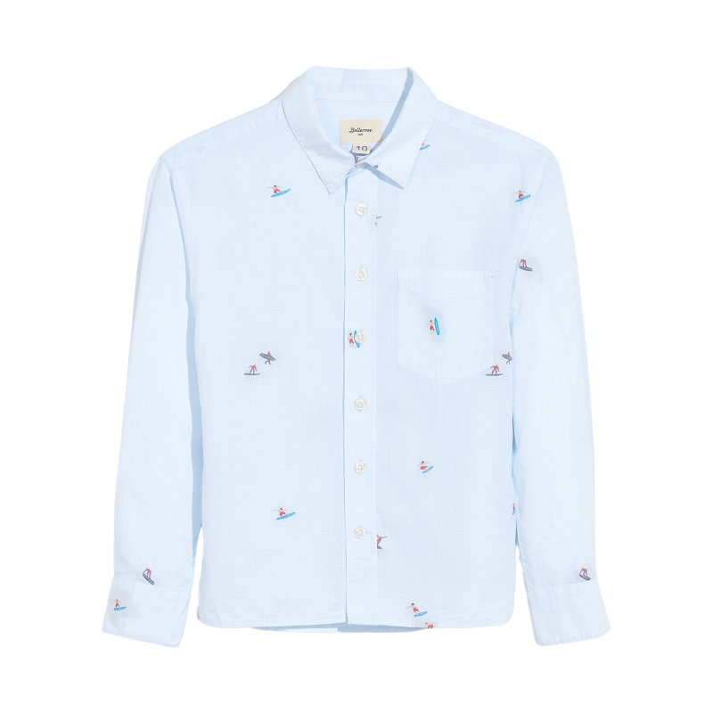 bellerose gulian shirt combo blue