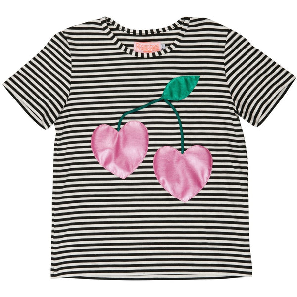 wauw capow by bang bang copenhagen new spring summer baby collection berry cherry t-shirt in stripes - free fast shipping on all orders over $99 from kodomo