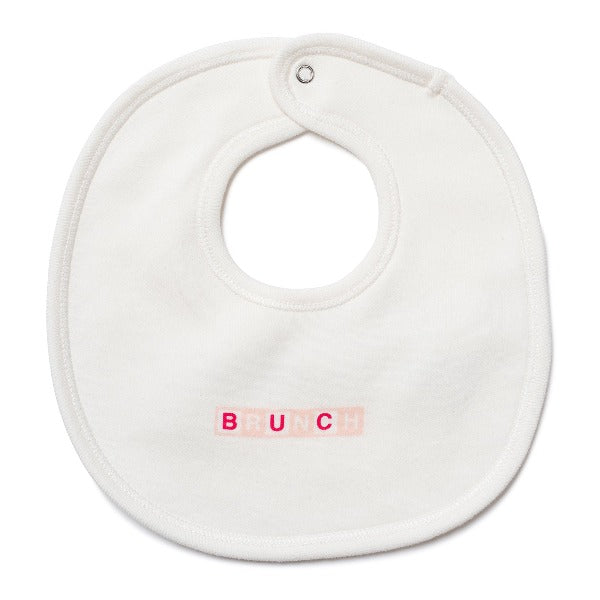 bonton baby bib brunch velvet pink, printed bibs