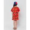 bobo choses sea flower all over woven short sleeve top red