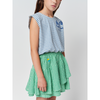 bobo choses vichy woven ruffle skirt green