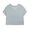 bobo choses womens v-neck loose t-shirt flowers grey