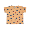 bobo choses sailboats all over t-shirt orange