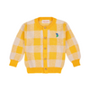 bobo choses vichy knitted cardigan yellow