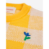bobo choses vichy knitted cardigan yellow