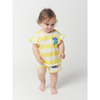 bobo choses stripes ruffle t-shirt yellow