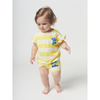 bobo choses stripes ruffle t-shirt yellow