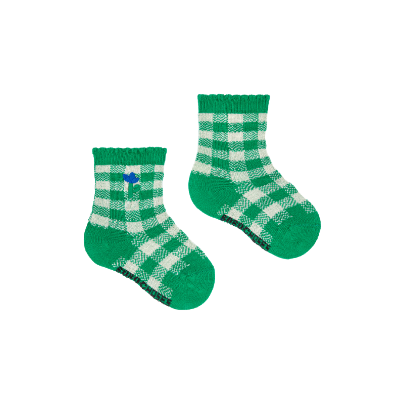 bobo choses vichy baby socks green