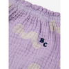 bobo choses waves all over woven ruffle baby bloomer purple