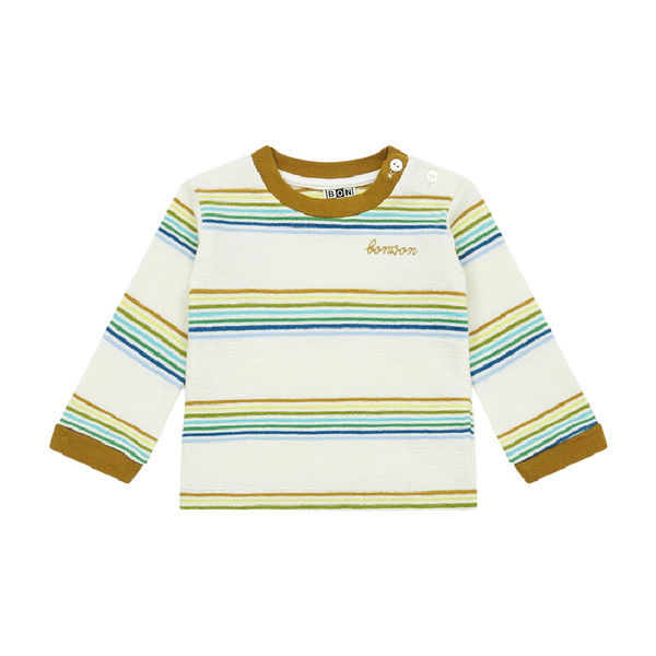 bonton long sleeve baby shirt striped sailor