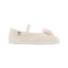 bonton suede pompom slippers pink