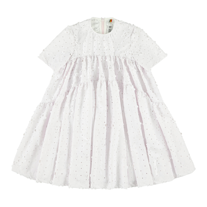 caroline bosmans perforated flower dress white – kodomo caroline bosmans perforated flower dress white – kodomo