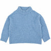 tinycottons fluffy mock sweater blue - kodomo
