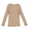marmar copenhagen l/s t-shirt creamy nougat, minimalistic style basics for kids free shipping kodomo boston