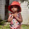 molo savon sun hat neon coral, kid's bucket hats