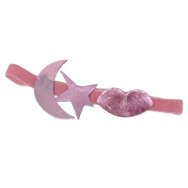atsuyo et akiko new girls collection serendipity leather headband pink - free fast shipping on all orders over $99 from kodomo