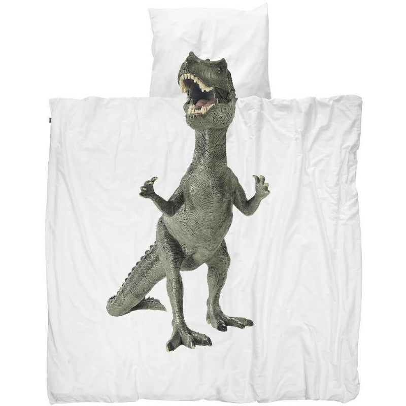 snurk dinosaur duvet cover set, fun children bedding