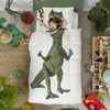 snurk dinosaur duvet cover set, fun children bedding