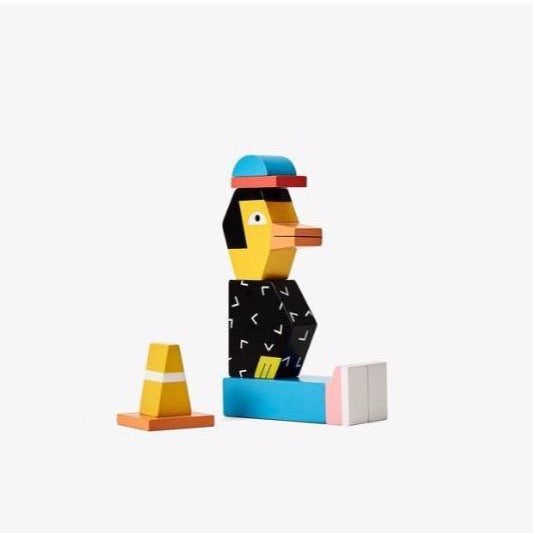 areaware block party - duck, children's block toys