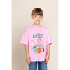 finger in the nose king t-shirt pink motorbike