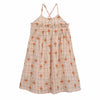 barn of monkeys flowers dress pale peach, ethical and comfortable girls dresses for spring summer 2020 at kodomo boston, free shipping