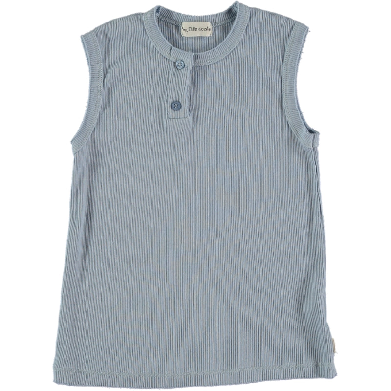 my little cozmo francis kids organic rib shirt blue - kodomo boston, fast shipping, new arrivals my little cozmo spring summer 2020
