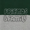 hundred pieces friends & family sweatshirt green/grey, kids pullover tops, color bloxk