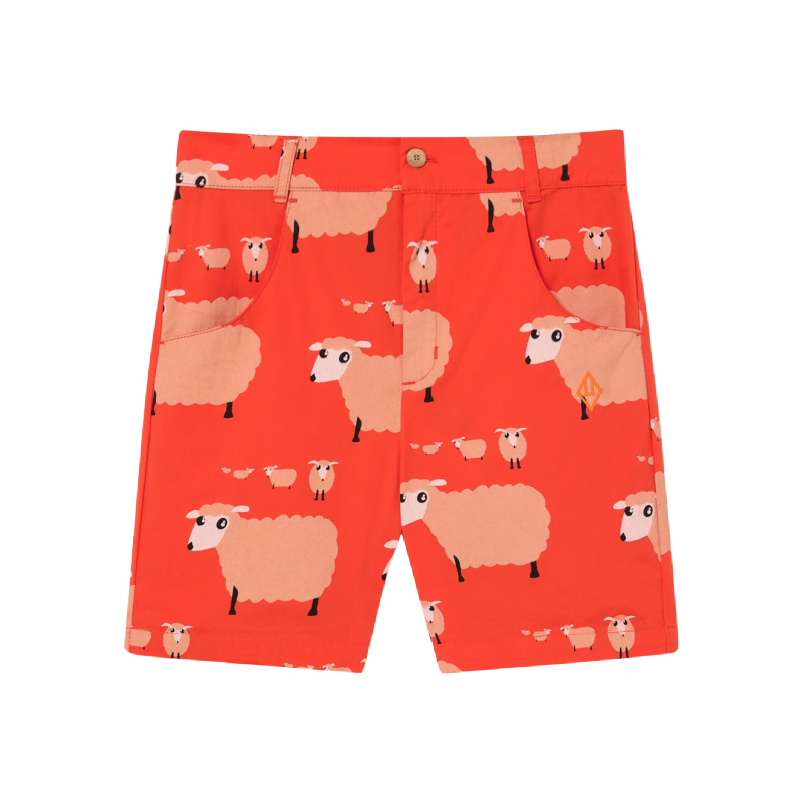 the animals observatory pig kids pants red