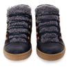 pepe fur trainers navy blue - kodomo boston. free shipping.