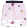 hucklebones gathered skirt metallic rose, girls dressy bottoms