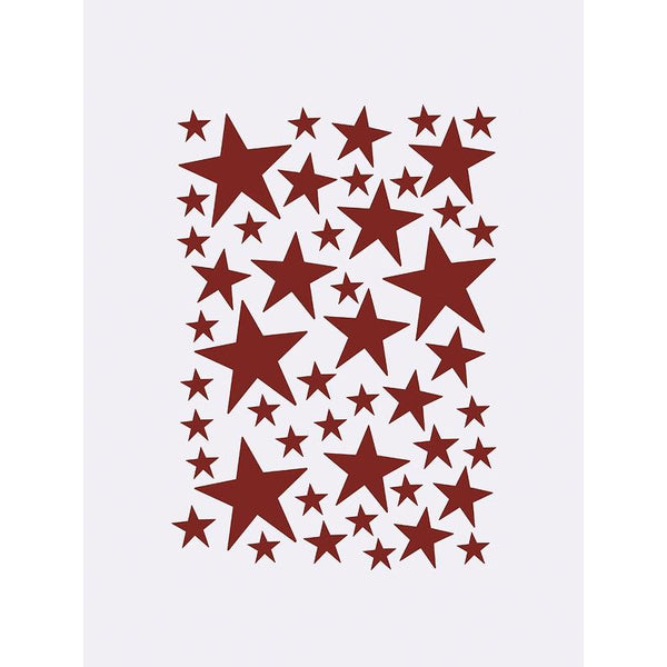 ferm living wall stickers mini stars red - kodomo boston 