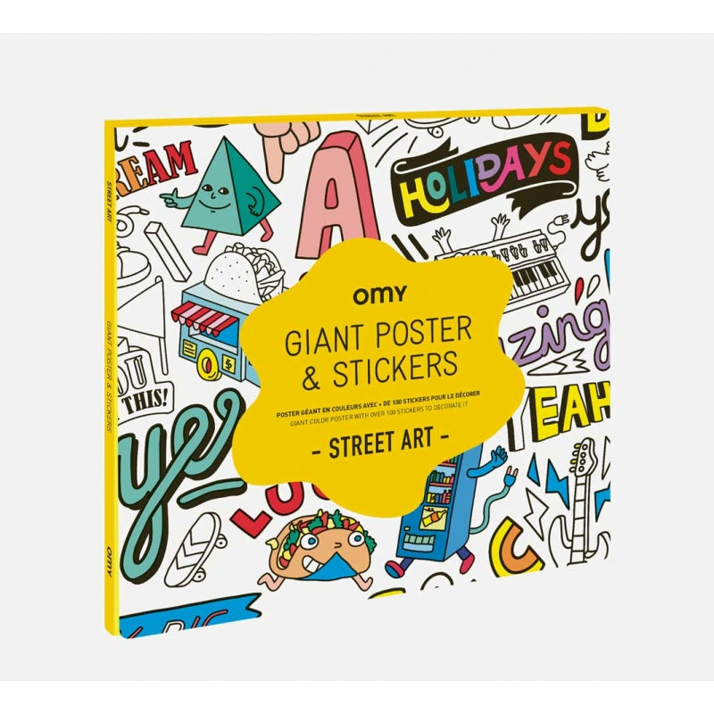 omy street art sticker poster, fun activities for kids free shipping kodomo boston