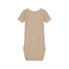 gray label baby short sleeve onesie biscuit/cream