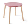 ooh noo pink half-moon table, sustainably made children's furniture 