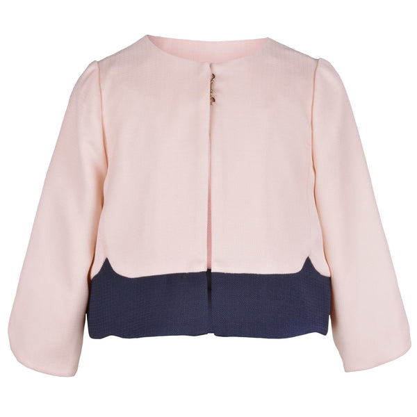 hucklebones blush/navy deco jacket - kodomo outerwear - children's clothing in boston, hucklebones - bobo choses, atsuyo et akiko, belle enfant, mamma couture, moi, my little cozmo, nico nico