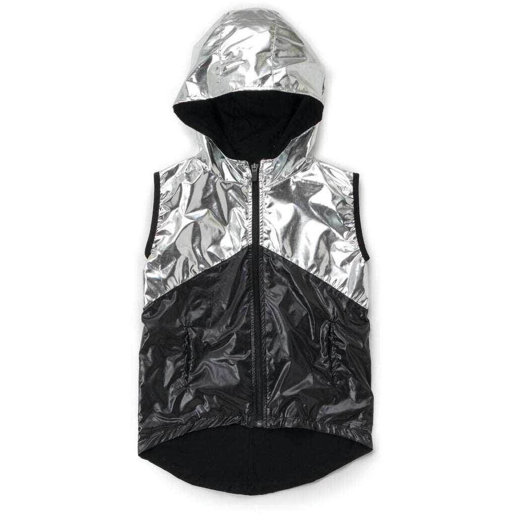 nununu nylon vest silver/black - kodomo
