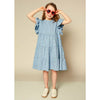 kids on the moon tiny hearts cascade dress blue