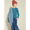kids on the moon lena puff top blue