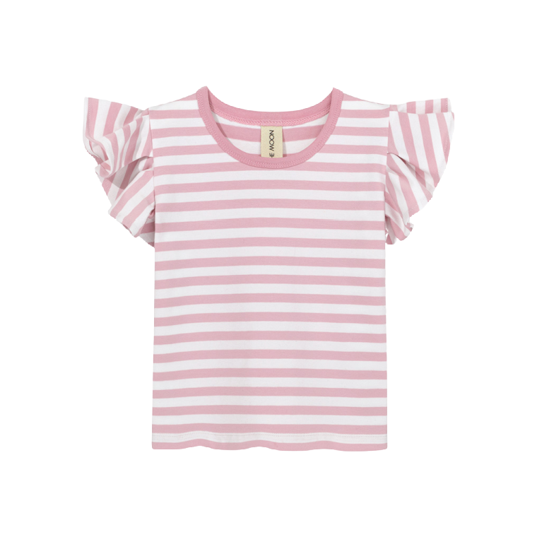 kids on the moon marina ruffle top pink